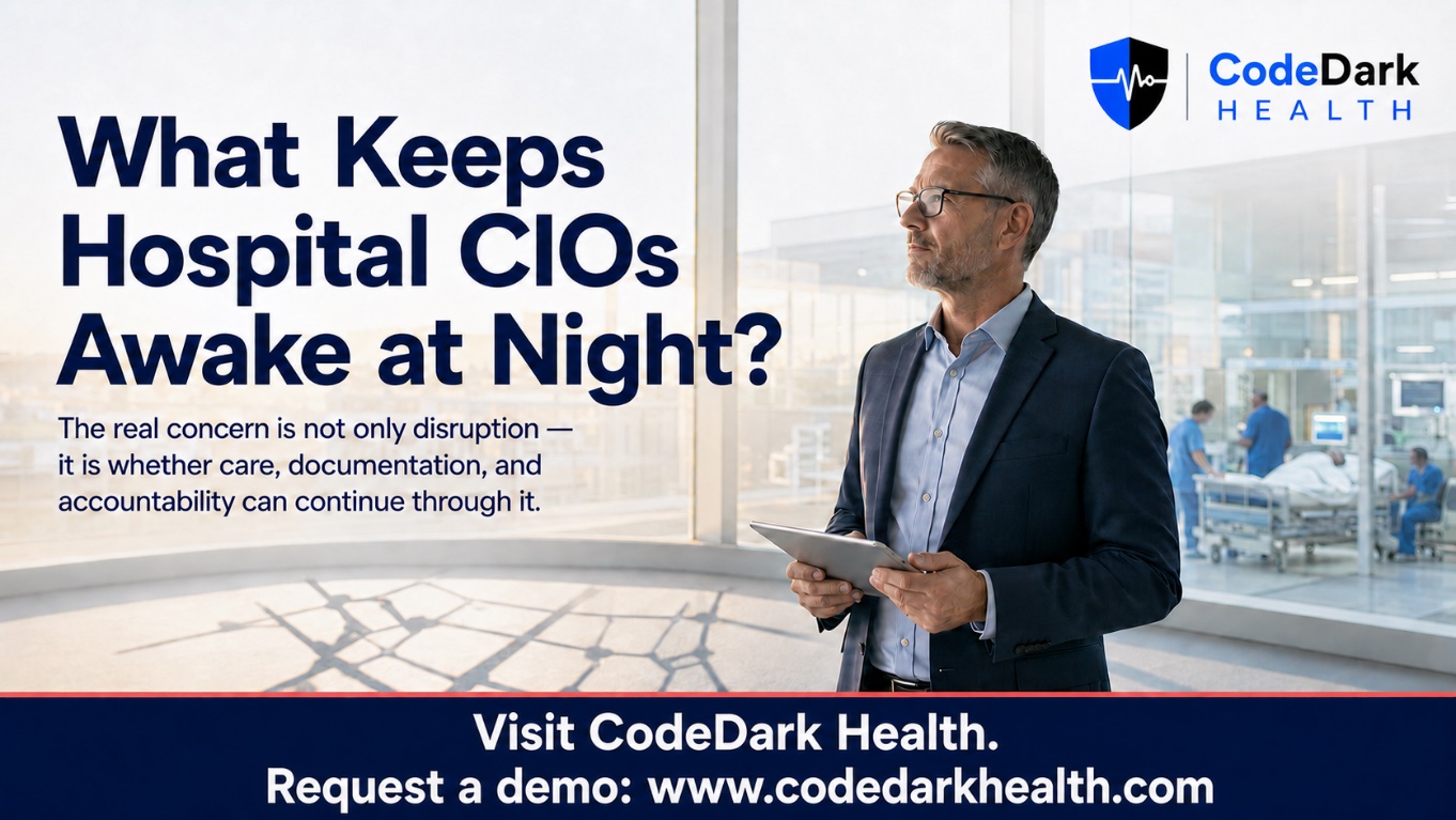 Hospital CIO planning cybersecurity and clinical continuity for technology downtime